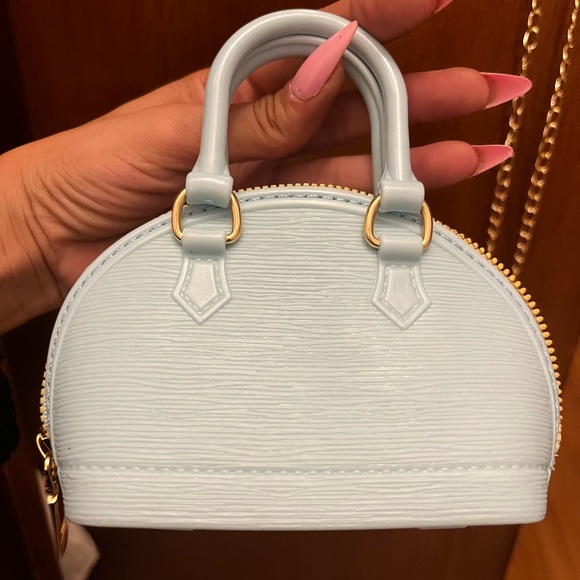 Powder blue mini pvc purse. - Picture 4 of 4